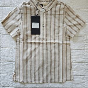 Striped Beige Men's Shirt